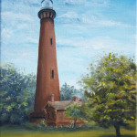 Currituck Beach Lighthouse oil painting