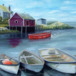 peggy's cove revisited oil painting