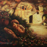 The Garden Tomb at Sunset oil painting