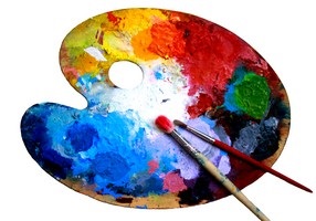 oil paint palette