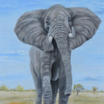 African Elephant Serengeti painting