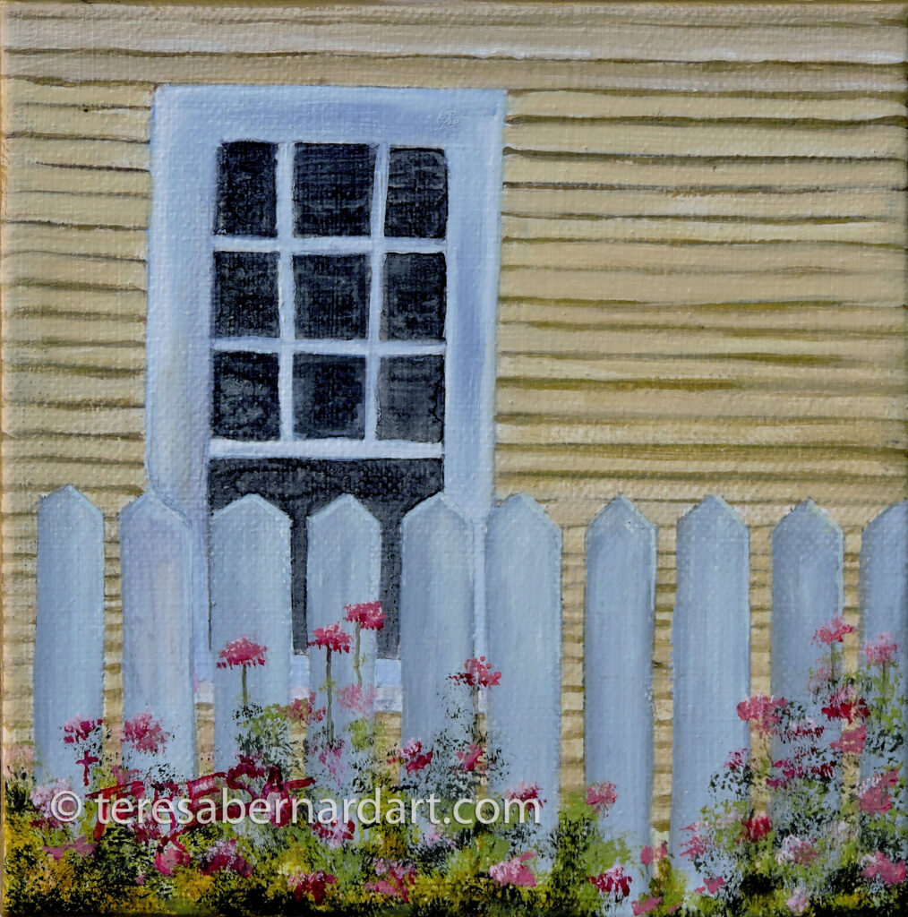 garden cottage painting