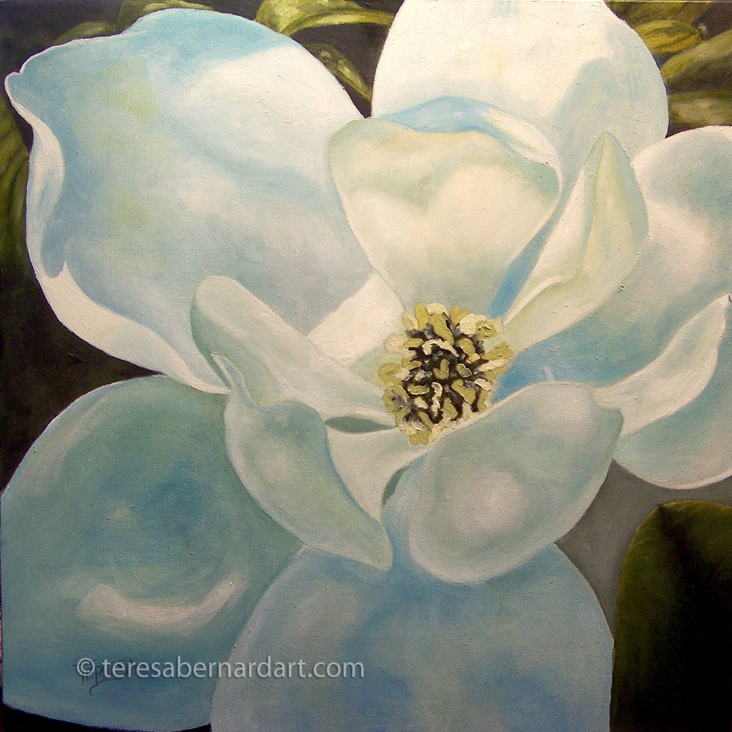 magnolia blossom painting