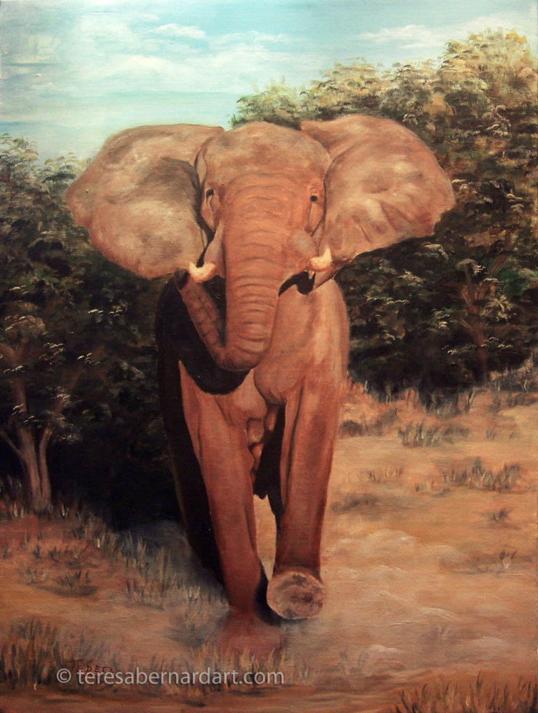 african elephant painting