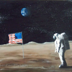 Neil Armstrong astronaut painting