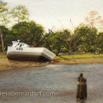 seashore realism painting