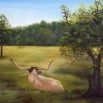 longhorn cow painting