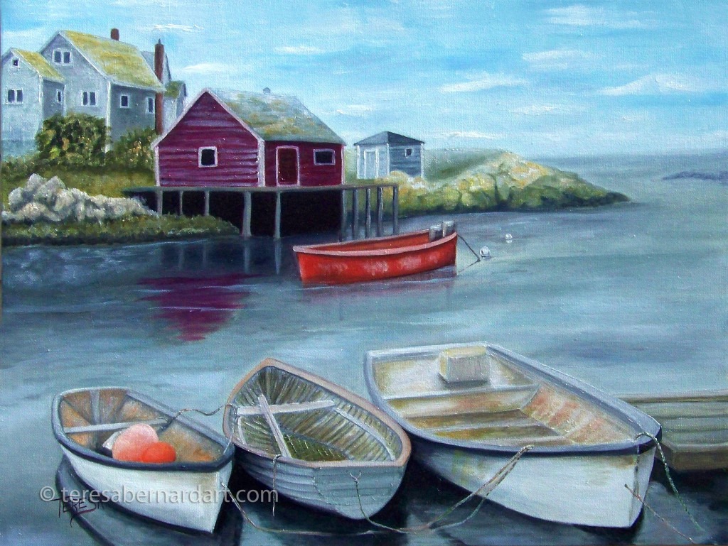 peggy's cove oil painting