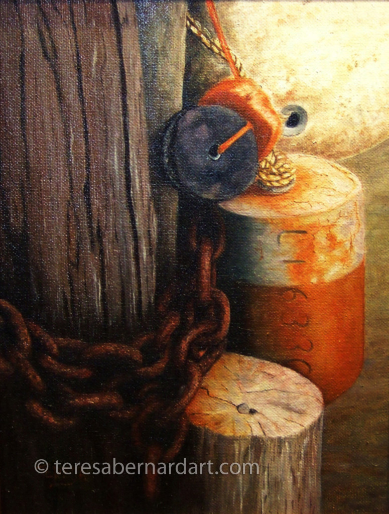 nautical painting with boat fenders