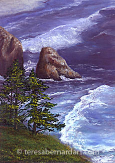 Oregon coast painting