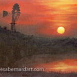 Texas sunset painting