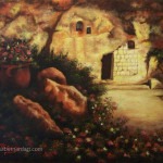 Garden Tomb at Sunset artwork