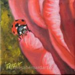 ladybug on a flower painting