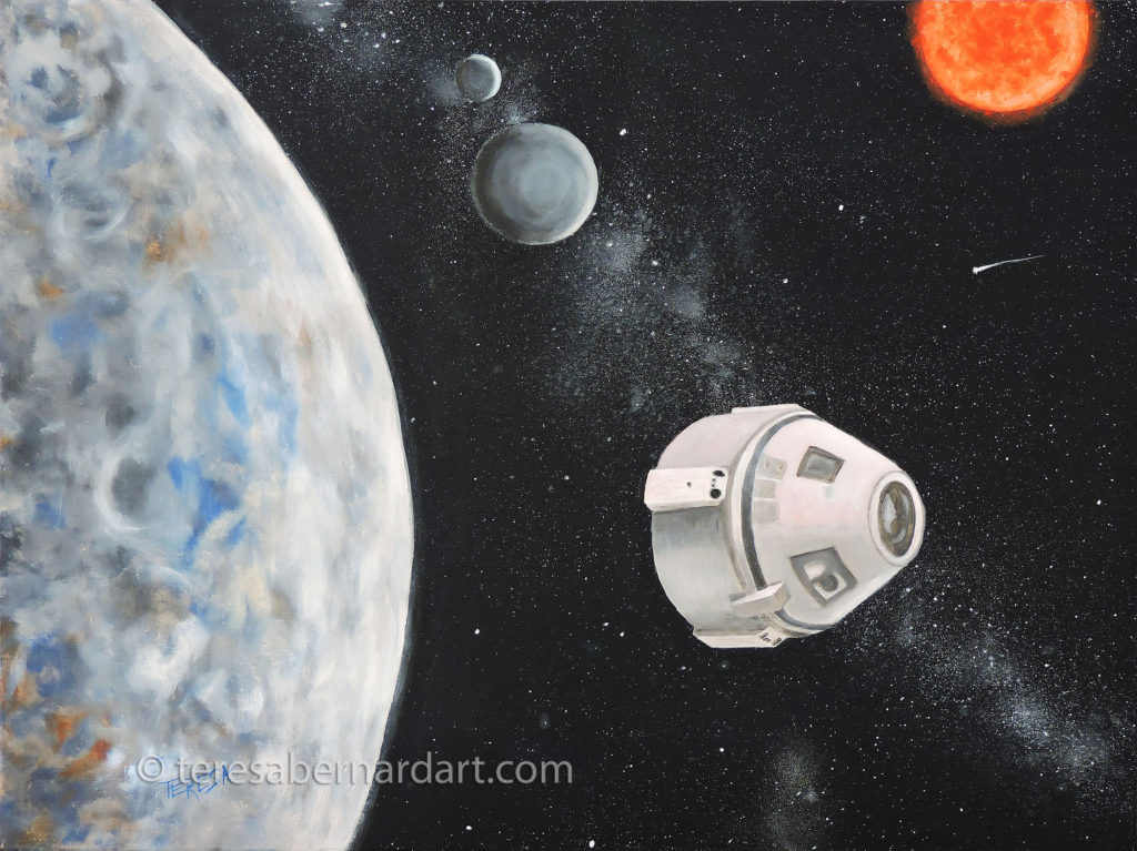 space travel painting