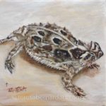 small-scale horny toad painting