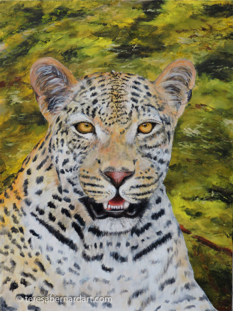 African leopard painting