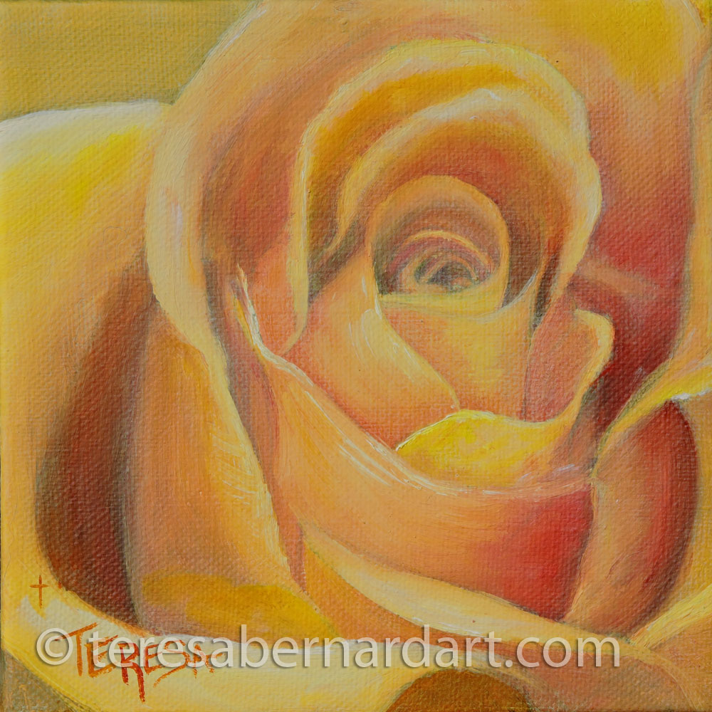 Yellow Rose oil painting