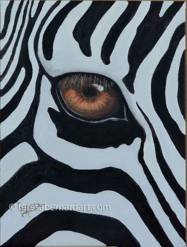 zebra oil painting