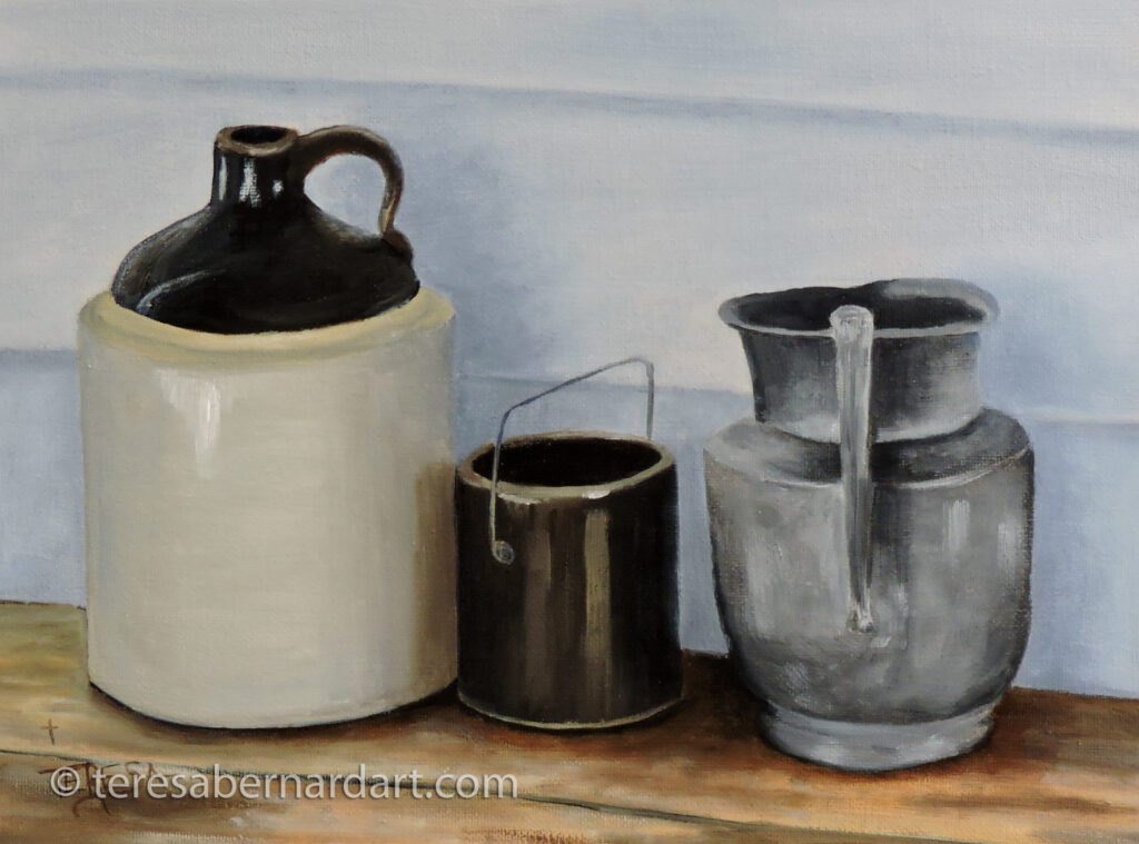 rustic jugs painting