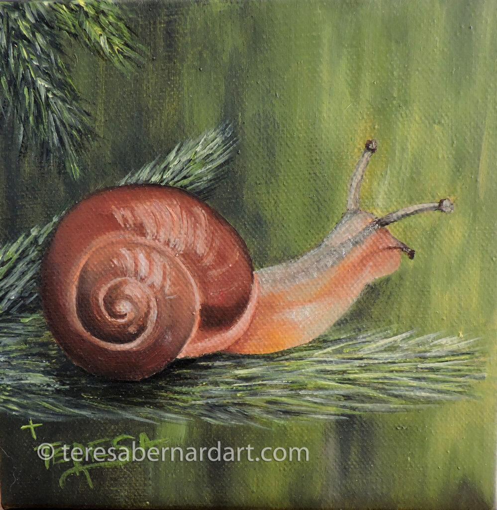 garden snail painting 