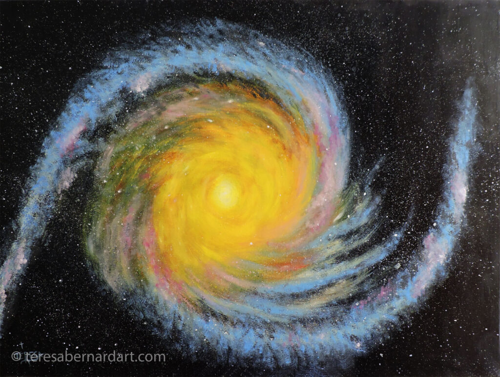 Spanish dancer galaxy painting