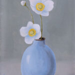 white flower paintings 