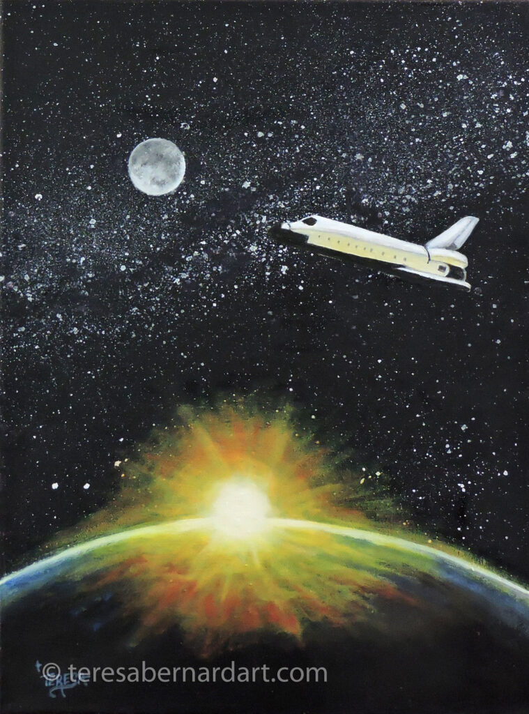 space shuttle painting