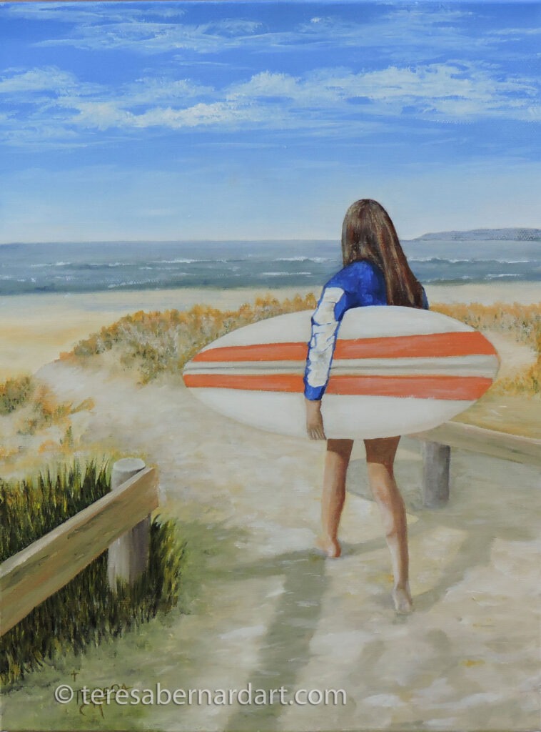 surfing painting