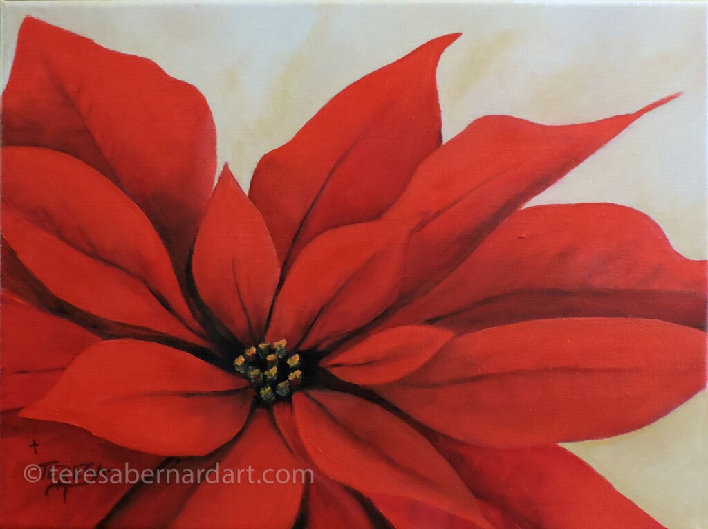 poinsettia painting Christmas Flower