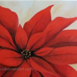 tightly cropped flower paintings